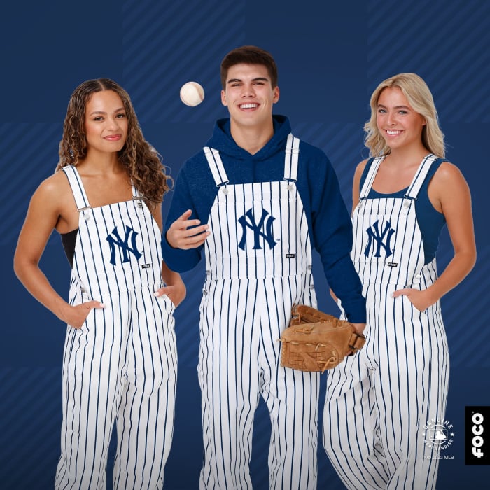 New York Yankees Pinstripe Bib Overalls - $70